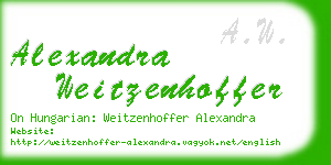 alexandra weitzenhoffer business card